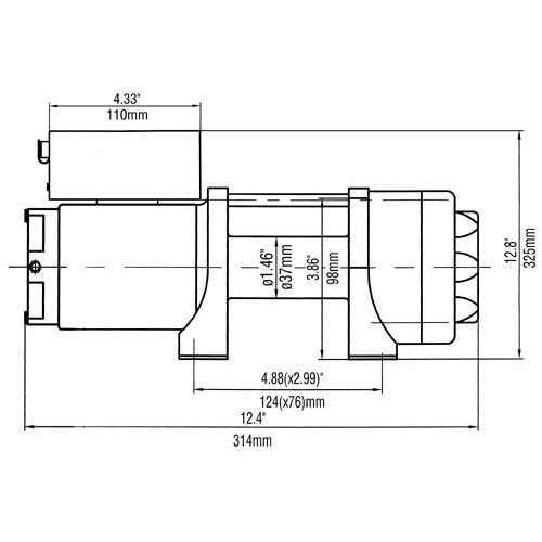 Лебёдка электрическая 12V Runva 2500 lbs 1140 кг