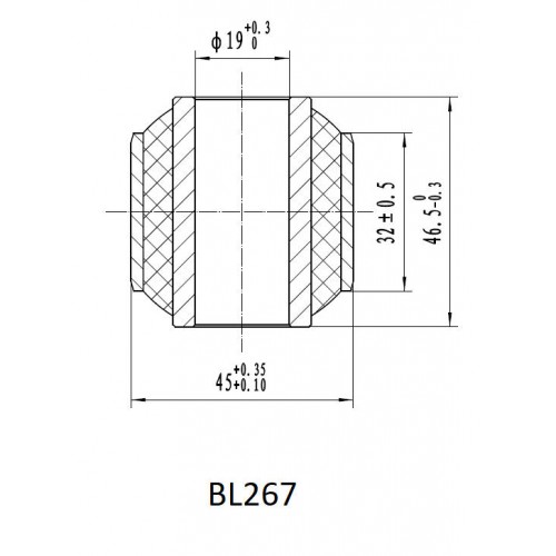 Втулка амортизатора РИФ SA267, SA259 (с маркировкой 1) нижняя