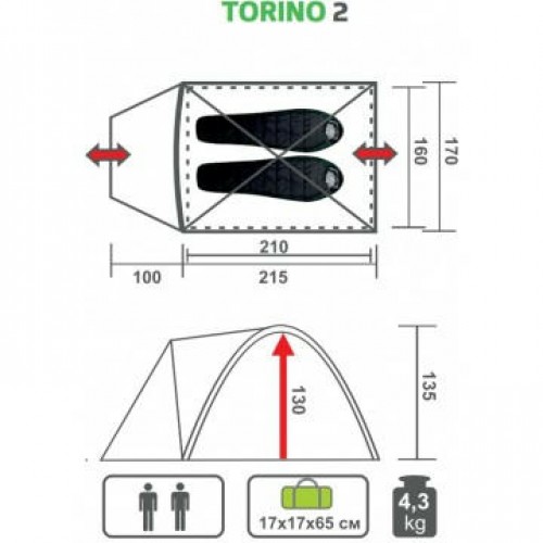 Палатка PREMIER TORINO-2