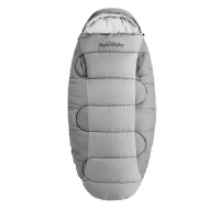 Мешок спальный Naturehike Oval PS200, 220х95 см, (правый) (ТК: +9C), серый