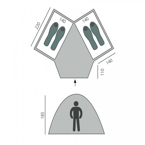 Палатка BTrace Double 4 (Зеленый)