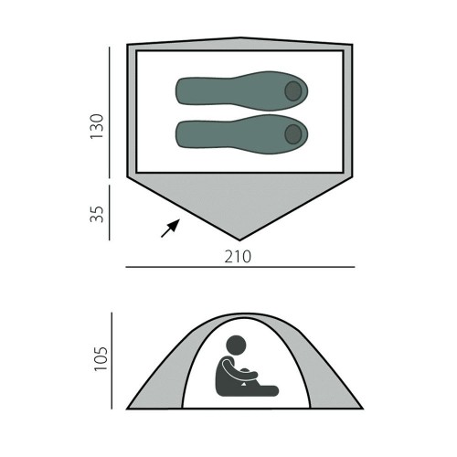 Палатка BTrace Bullet 2 быстросборная