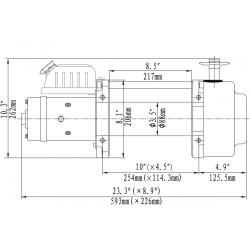 Лебёдка электрическая (индустр.) 24V Runva 15000 lbs 6800 кг