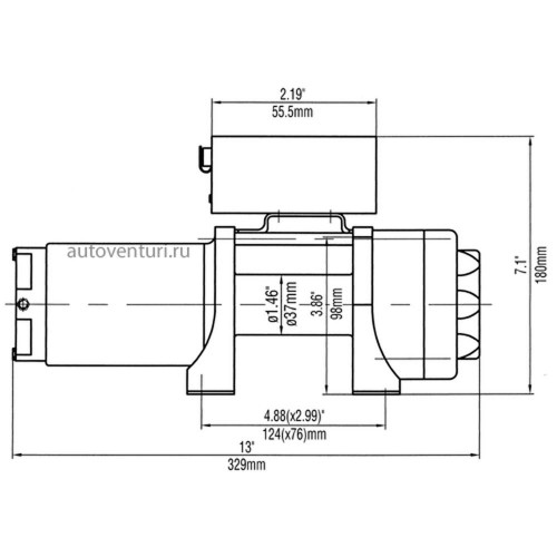 Лебёдка электрическая 12V Runva 3500A lbs 1588 кг