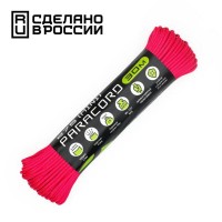 Паракорд 275 (мини) CORD nylon 30м световозвращающий (neon pink)