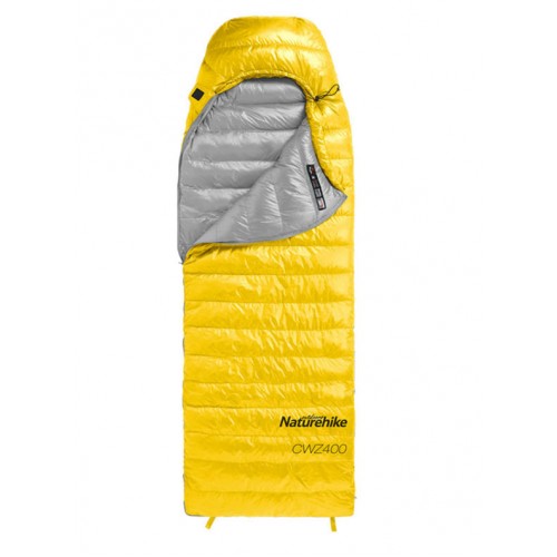 Мешок спальный Naturehike Ultralight CW400 M , 210х75 см, (правый) (ТК: +5C), желтый