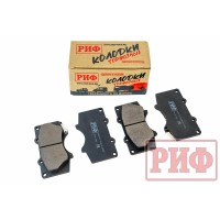 Колодки тормозные передние РИФ Toyota LC120,150, Hilux 2005+OEM 04465-35250, 04465-35290 ,Pajero 4 дизель 4605A472, 4605A481