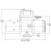 Лебёдка электрическая 12V Runva 12500 lbs 5670 кг короткий барабан, синтетический трос