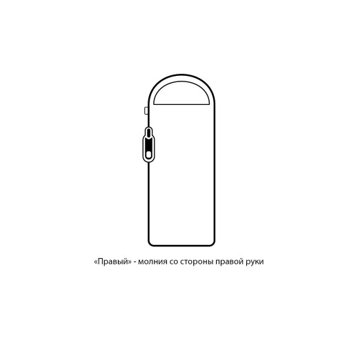 Мешок спальный Naturehike Envelope M180, (190+30)х80 см, (правый) (ТК: +12C), серый