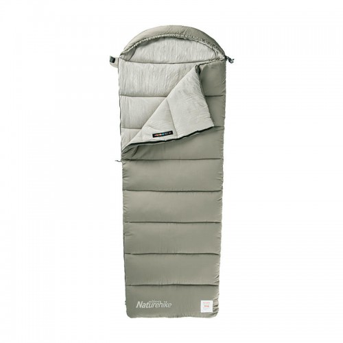 Мешок спальный Naturehike Envelope M400, (190+30)х80 см, (правый) (ТК: +1C), зеленый