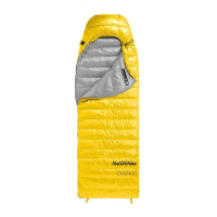 Мешок спальный Naturehike Ultralight CWZ400 M, 210х75 см, (правый) (ТК: +7C), желтый