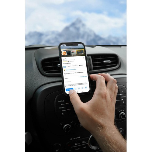 Держатель для телефона автомобильный в дефлектор прищепка магнитный прямоугольный