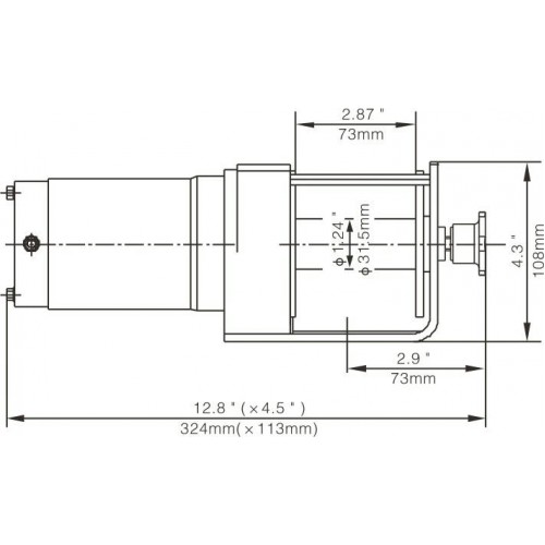 Лебёдка электрическая 12V Runva 3000A lbs 1361 кг