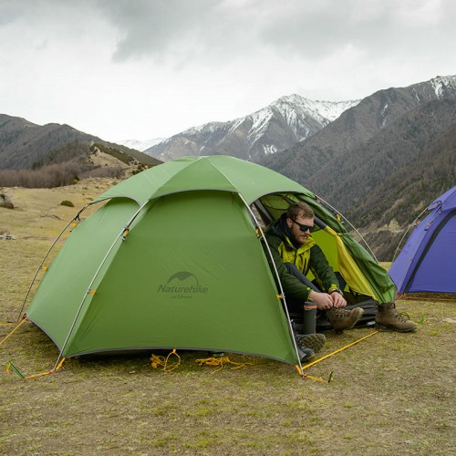 Палатка Naturehike Cloud Peak 15D Si 2-местная, алюминиевый каркас, темно-синяя