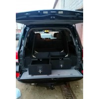 Органайзер в багажник для Toyota Land Cruiser 200 (2 выдвижных ящика с замками, спальник)