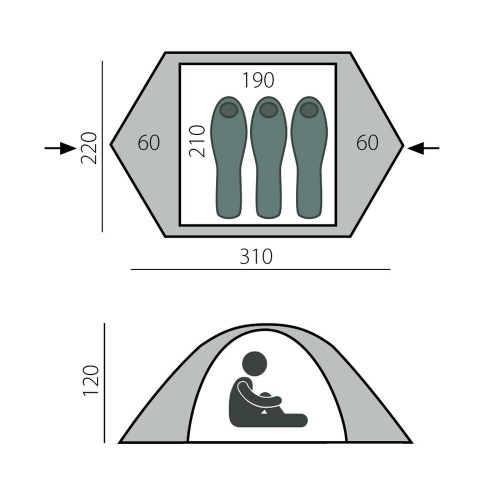 Палатка BTrace Flex 3 быстросборная