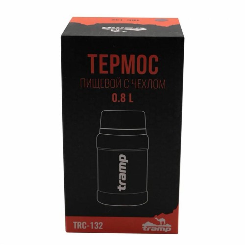 Термос TRAMP с широким горлом 0,8 л с сумкой (Синий)