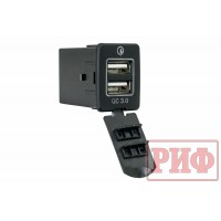 Розетка USB 2 QC 3.0 для Nissan 30x22х38