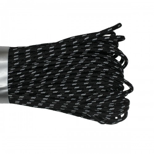 Паракорд 275 (мини) CORD nylon 30м световозвращающий (black)