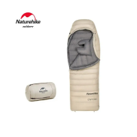 Мешок спальный Naturehike CW1000, 220х80 см, (правый) (ТК: -5C), бежевый