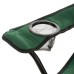 Кресло PREMIER складное, мягкие тканевые подлокотники (зеленое), нагрузка 100 кг