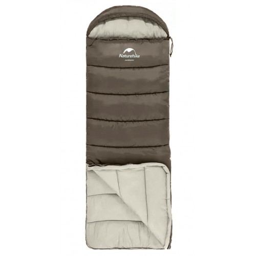 Мешок спальный Naturehike U250, (190х30)х75 см, (правый) (ТК: +6C), коричневый