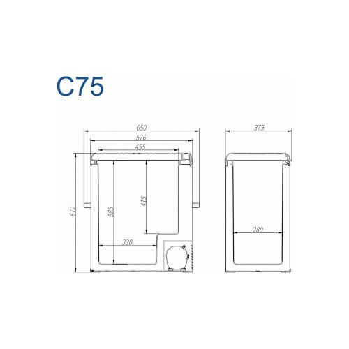 Холодильник автомобильный ALPICOOL C-75 75 л 12/24 В