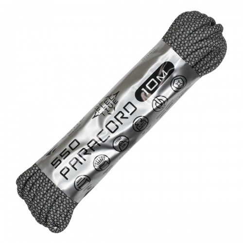 Паракорд 550 CORD nylon 10м SuperReflective (black snake)