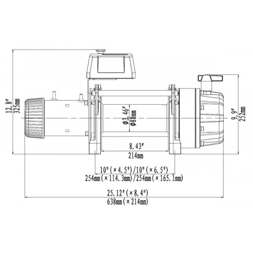 Лебёдка автомобильная электрическая 12V Runva 18000 lbs влагозащищенная, стальной трос