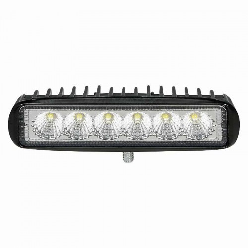 Фара светодиодная прямоугольная 6LED, рассеянный свет, 18Вт, 157х42х40мм, 12/24В