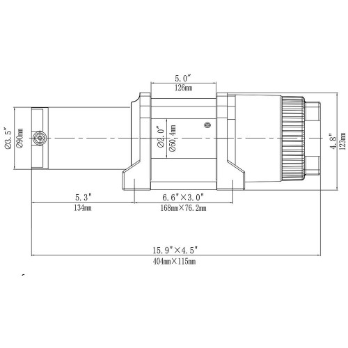 Лебёдка электрическая 12V Runva 4500 lbs 2041 кг (синтетический трос)