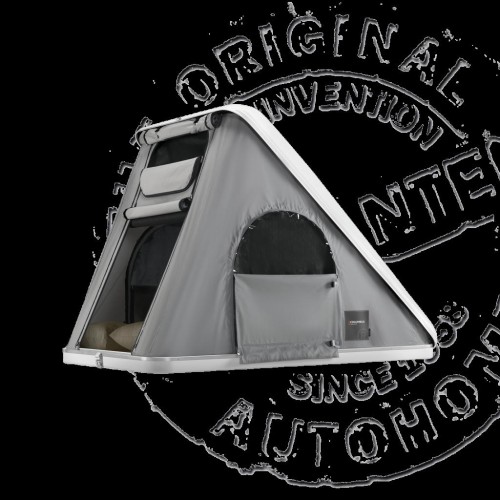 Палатка на крышу автомобиля AUTOHOME COLUMBUS VARIANT MEDIUM GRAY X-LONG, тент серый, лестница 215мм