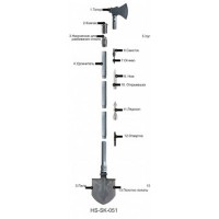 Лопата HELIOS складная многофункциональная 79 см