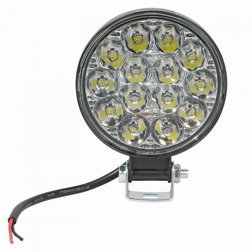 Фара светодиодная круглая 14LED, направленный свет, 14Вт, 83х83х22мм, 12В, STANDART