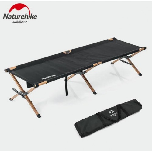 Раскладушка Naturehike XJC03, 196х64х43 см, до 150 кг, черная