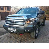 Бампер силовой передний STC для Toyota Tundra 2013- (+ПТФ)