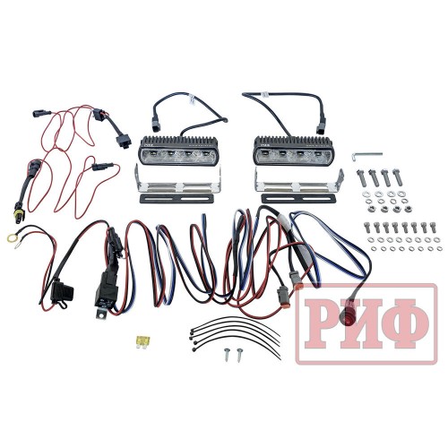 Фары светодиодные водительского света РИФ 161 мм 20W с проводкой (2 шт.)