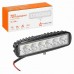 Фара светодиодная прямоугольная 6LED, рассеянный свет, 18Вт, 157х42х40мм, 12/24В