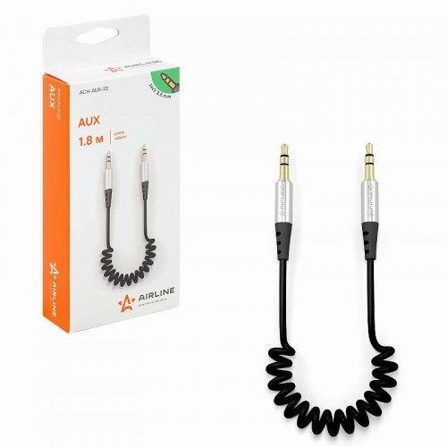 Кабель AUX 3.5 mm Jack - 3.5 mm Jack 1.8м, черный