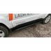 Пороги РИФ силовые Lada Niva Travel (черный алюминий)