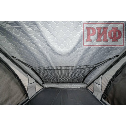Палатка на крышу автомобиля РИФ Hard RT05-125, корпус белый, тент светло-серый, 210х125х150