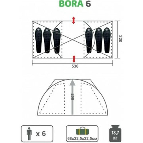 Палатка HELIOS BORA-6