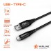 Кабель USB - Type-C 1м, черный нейлоновый