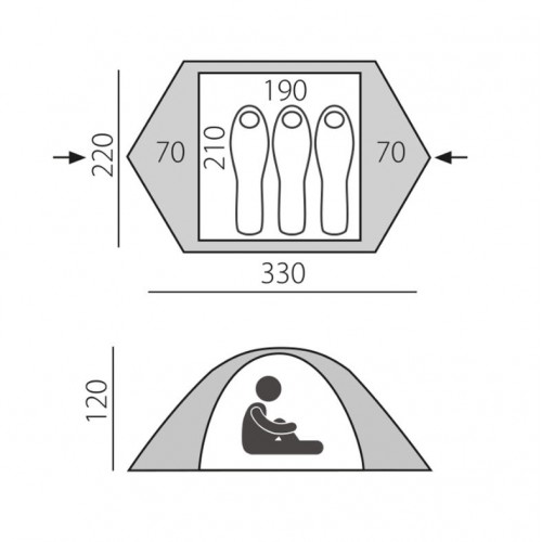 Палатка BTrace Flex 3 PRO быстросборная
