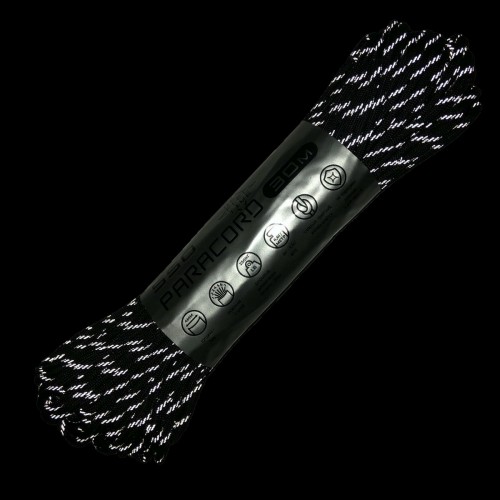 Паракорд 550 CORD nylon 30м световозвращающий (black)