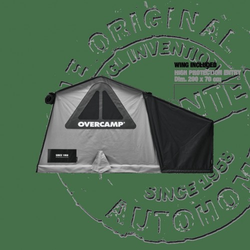 Палатка на крышу автомобиля AUTOHOME OVERCAMP SMALL, тент карбон, лестница 215 мм