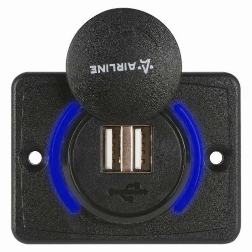 Розетка USB накладная c 2 портами (5В, 3.1А)