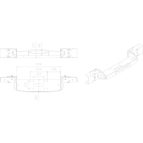 Площадка РИФ под лебёдку в штатный бампер TANK 300