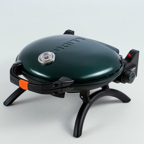 Гриль газовый O-GRILL 700T bicolor черный-зеленый (в комплекте адаптер тип А)