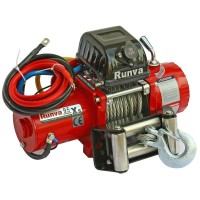 Лебёдка автомобильная электрическая 12V Runva 9500 lbs 4350 кг короткий барабан